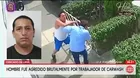 Trabajador de carwash golpea a hombre en el Cercado de Lima
