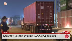 Trabajador de delivery murió tras ser atropellado por un tráiler en el Callao. Foto y video: América Noticias