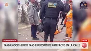 Trabajador de limpieza herido tras explosión en Independencia