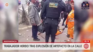 Trabajador de limpieza herido tras explosión de artefacto en Independencia. Foto y video: América Noticias