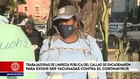 Protesta de trabajadoras de limpieza del Callao. América Noticias