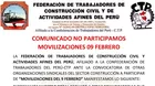 Trabajadores de Construcción Civil anuncian que no participarán en movilizaciones