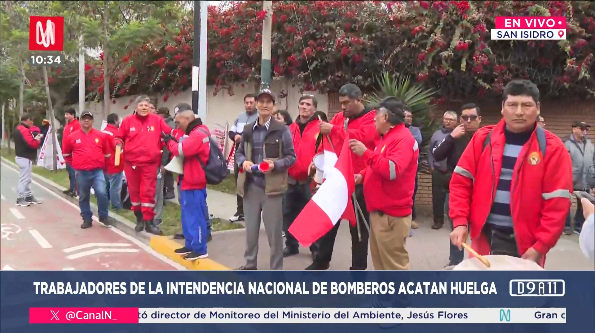 Trabajadores de la Intendencia Nacional de Bomberos acatan huelga