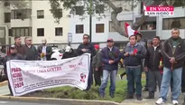 Huelga de trabajadores de la Intendencia Nacional de Bomberos. Foto y video: Canal N