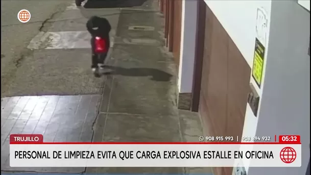 Trabajadores de limpieza evitan explosión de 80 cartuchos de dinamita en Trujillo. Foto: América Noticias
