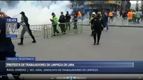 Trabajadores exigen estar en planilla. Foto: captura de TV / Video: Canal N