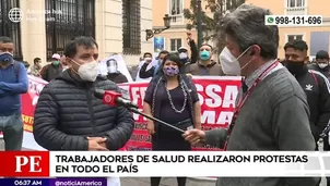 Protestas del sector salud. Foto: AN