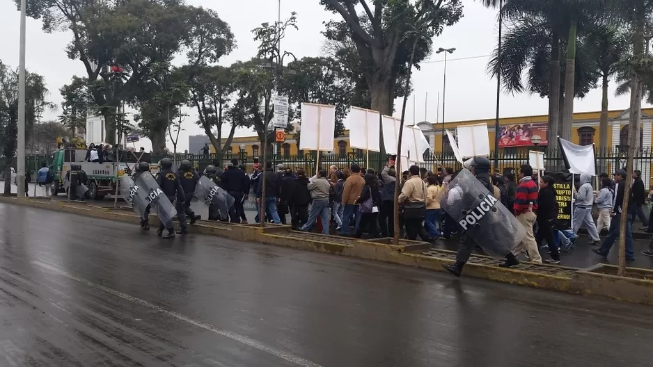 Protesta de trabajadores. Foto: Referencial/archivo El Comercio