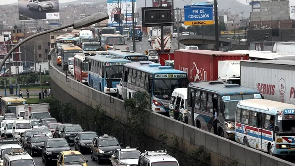 Caos vehicular en Lima. Foto: Andina