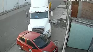 Tráiler aplasta auto tras desengancharse en Arequipa. Video: Canal N