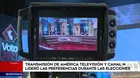 Transmisión de América TV y Canal N lideró preferencias durante las elecciones