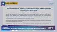 Voto 2026: ¿Qué motivó el pronunciamiento de Transparencia?