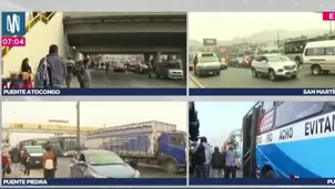 Durante el paro de transportes en Lima y Callao, el servicio público circuló con normalidad y baja afluencia. / Video: Canal N