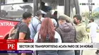 Sector de transportistas acata paro de 24 horas en protesta por incumplimientos de la ATU