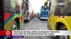 Transportistas de carga pesada acataron paro en diversos puntos del país