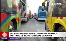 Transportistas de carga pesada acataron paro en diversos puntos del país - Noticias de bus-transporte-publico