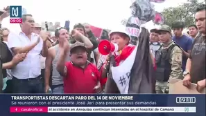Transportistas no acatarán paro del 14 de noviembre pero exigen respuestas al Gobierno/ Canal N