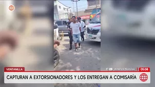 Transportistas detienen a dos presuntos extorsionadores en Ventanilla. Foto y video: América Noticias