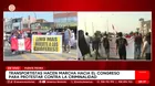 Transportistas marchan al Congreso exigiendo seguridad