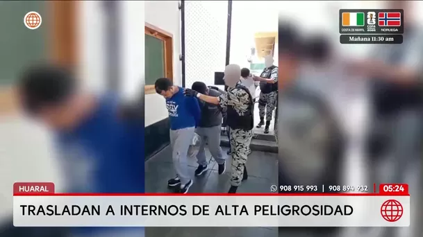 Trasladan a 24 internos de alta peligrosidad del penal de Huaral. Foto: América Noticias