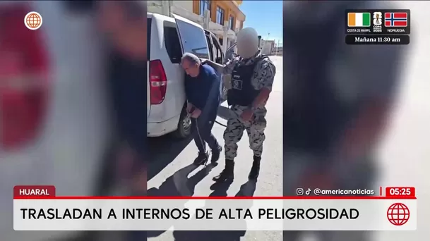 Trasladan a 24 internos de alta peligrosidad del penal de Huaral. Foto: América Noticias