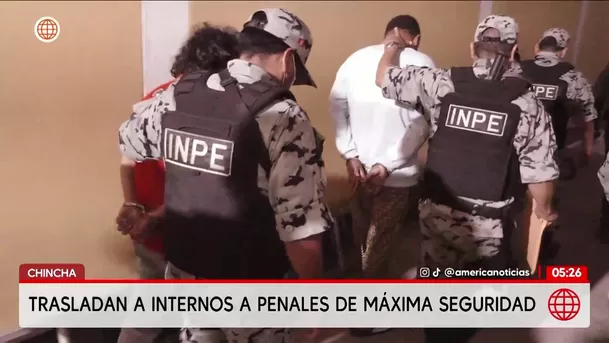 Trasladan a internos del penal de Chincha. Foto: América Noticias Trasladan a internos del penal de Chincha. Foto: América Noticias