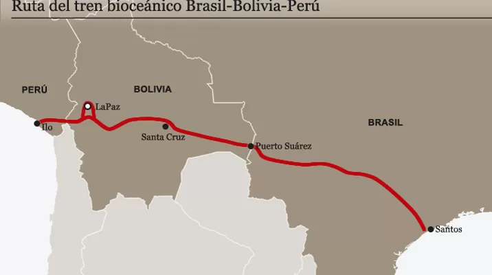 Proyecto de tren bioceánico entre el Perú y Brasil. Imagen: DW Proyecto de tren bioceánico entre el Perú y Brasil. Imagen: DW