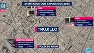 Tres atentados con explosivos golpearon Trujillo durante 2025