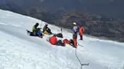 Tres españoles fueron rescatados del Huascarán por la Policía