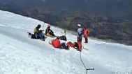 Tres españoles fueron rescatados del Huascarán por la Policía