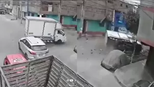Tres heridos deja choque entre furgoneta y camioneta en SMP/ Video y Foto: América Noticias