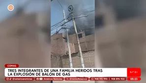 Tres heridos tras explosión de balón de gas en una vivienda en Comas. Foto y video: América Noticias