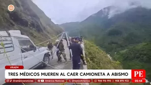 Tres médicos mueren al caer camioneta a abismo en el Vraem. Foto y video: América Noticias