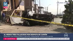 Tres fallecidos tras accidente vehicular en Pasamayito