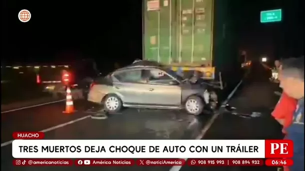 Fatal choque en Huacho: tres amigos mueren tras impacto de auto contra tráiler/ América Noticias Fatal choque en Huacho: tres amigos mueren tras impacto de auto contra tráiler/ América Noticias