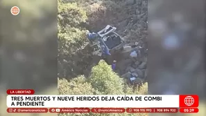 Tres muertos y nueve heridos tras caída de combi en La Libertad. Foto y video: América Noticias