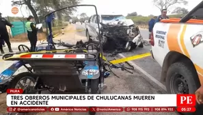 Tres obreros municipales de Chulucanas mueren en accidente en Piura. Foto y video: América Noticias