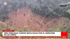 Tres personas sepultadas por el derrumbe de cerro en Chanchamayo