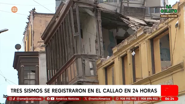Tres sismos se registraron en el Callao en 24 horas. Foto: América Noticias