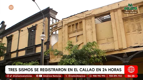 Tres sismos se registraron en el Callao en 24 horas. Foto: América Noticias