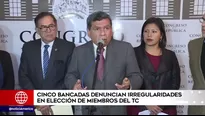 Bancadas rechazan celeridad en elección.