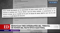 Tribunal del Pacto Ético Electoral: Tres de sus integrantes renunciaron. Video: América