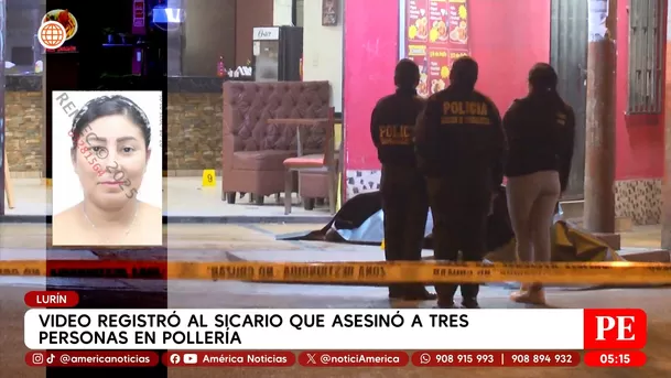 Triple asesinato en pollería de Lurín fue captado en video. Foto: América Noticias