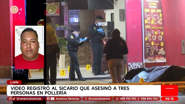 Triple asesinato en pollería de Lurín fue captado en video. Foto: América Noticias