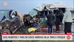 Triple choque deja dos muertos y doce heridos en Puno. Foto y video: América Noticias