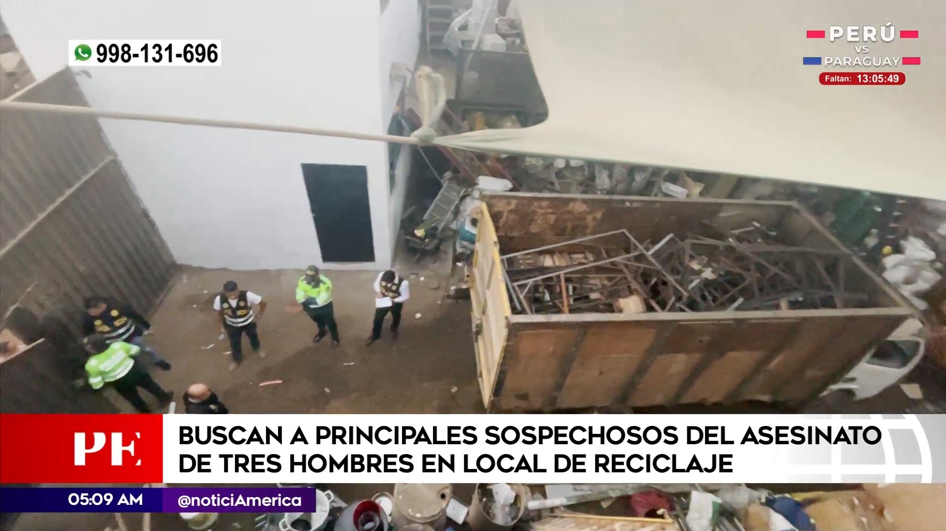 Triple asesinato y robo en Lurigancho-Chosica. Foto: América Noticias
