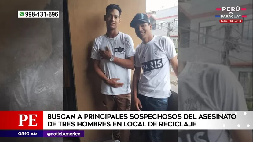Triple crimen en Lurigancho-Chosica: Buscan a sospechosos de asesinato y asalto en local de reciclaje