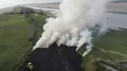 Trujillo: alerta ambiental por quema de pastos en humedal e incendio en botadero