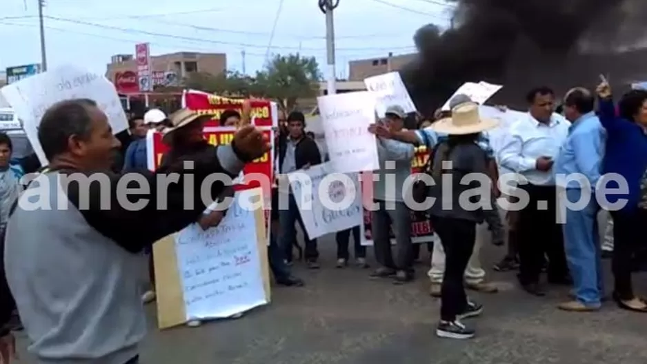 Protesta en Trujillo. América Noticias