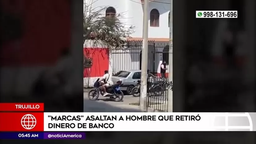 Trujillo: Delincuentes asaltaron a hombre que acababa de retirar dinero de un banco